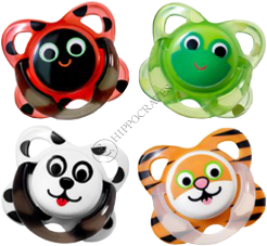 Suzeta Funky Face latex (6-12 luni) 2 buc./(verde +rosu) TT0145