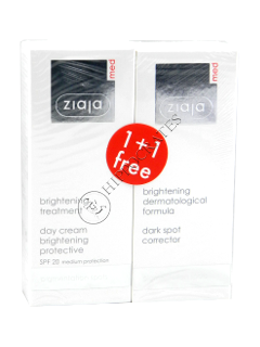 Ziaja Med Whitening Crema de zi protectoare SPF20, 50 ml + Crema-corector 30 ml