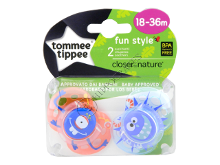 Suzeta ortodontica Fun style silicon (18-36 luni) 2 buc.Boy /43340555