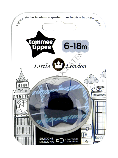 Suzeta ortodontica Little London silicon (6-18 luni) Boy 1 buc.TT0155