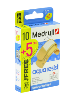 Пластырь MEDRULL Aqua Res (1.9x7.2 см-6 шт, 2.5x7.2 см-4 шт) № 10 + 5